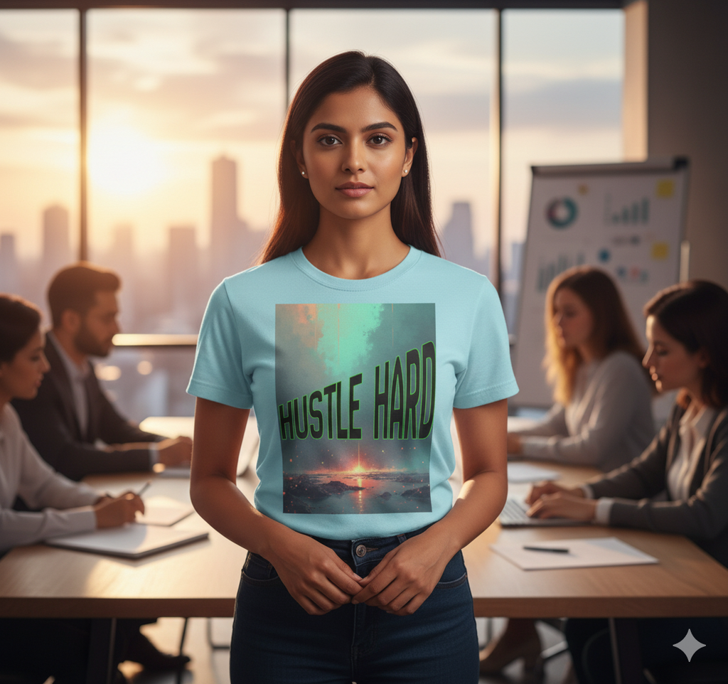 Hustle Hard – Motivational Graphic T-Shirt (Unisex)