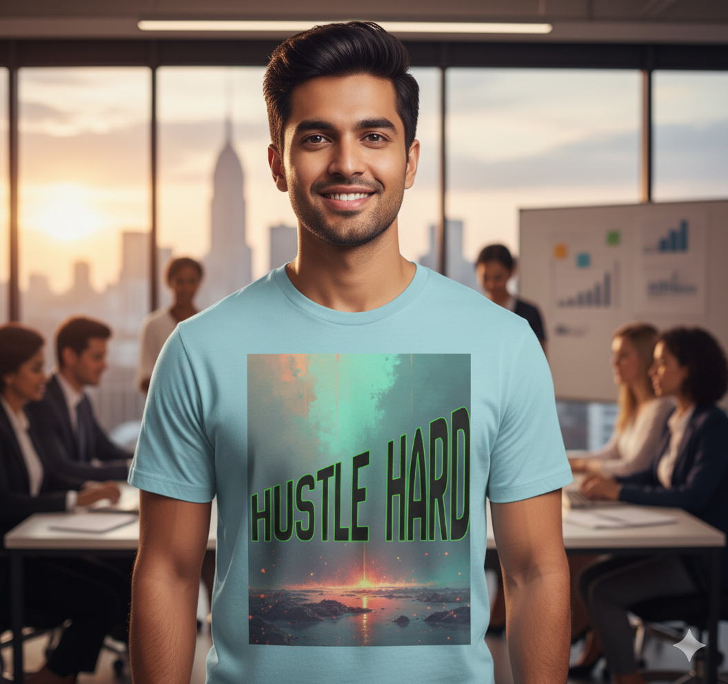 Hustle Hard – Motivational Graphic T-Shirt (Unisex)