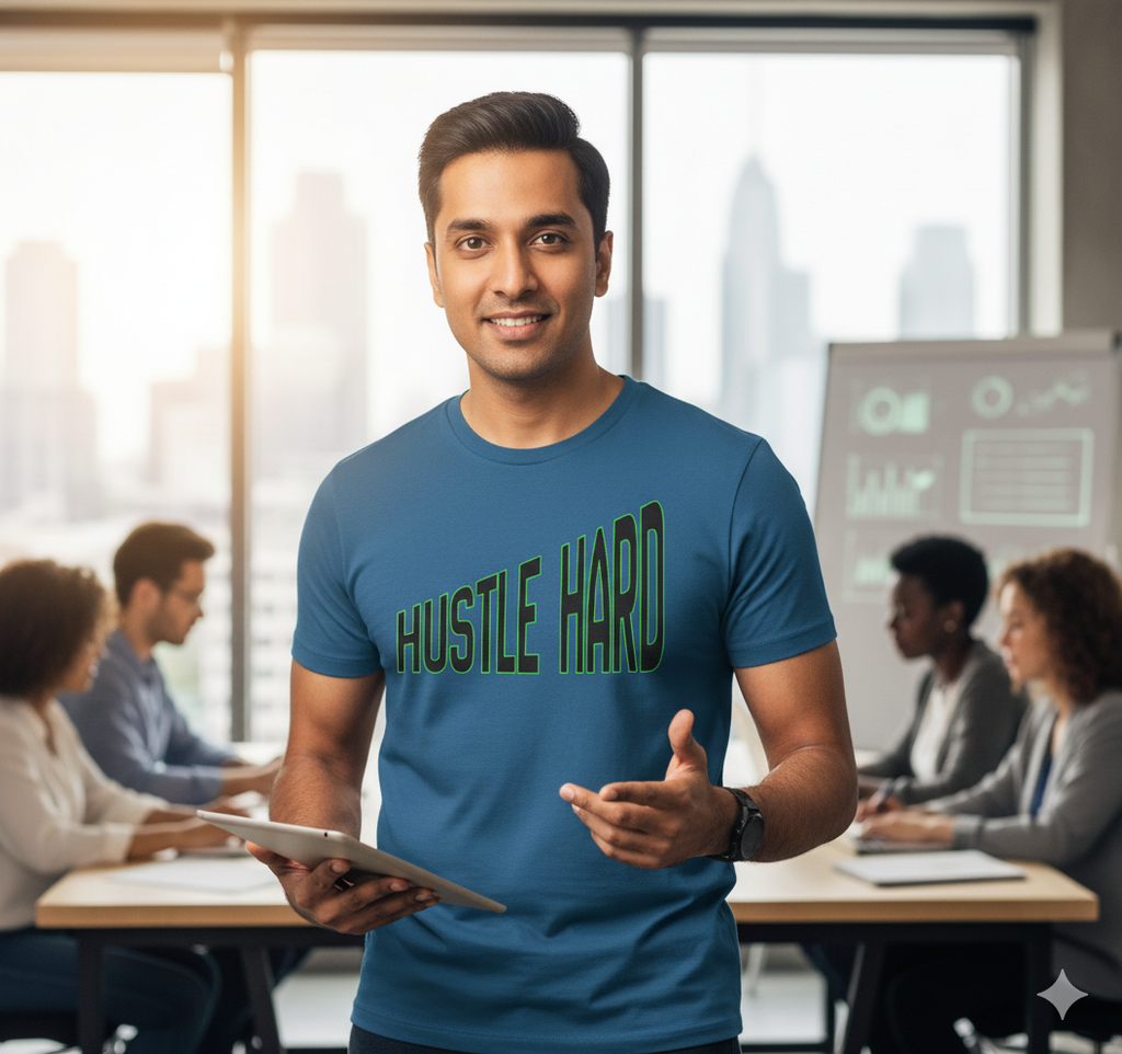 HUSTLE HARD – Unisex T-Shirt (Plain)